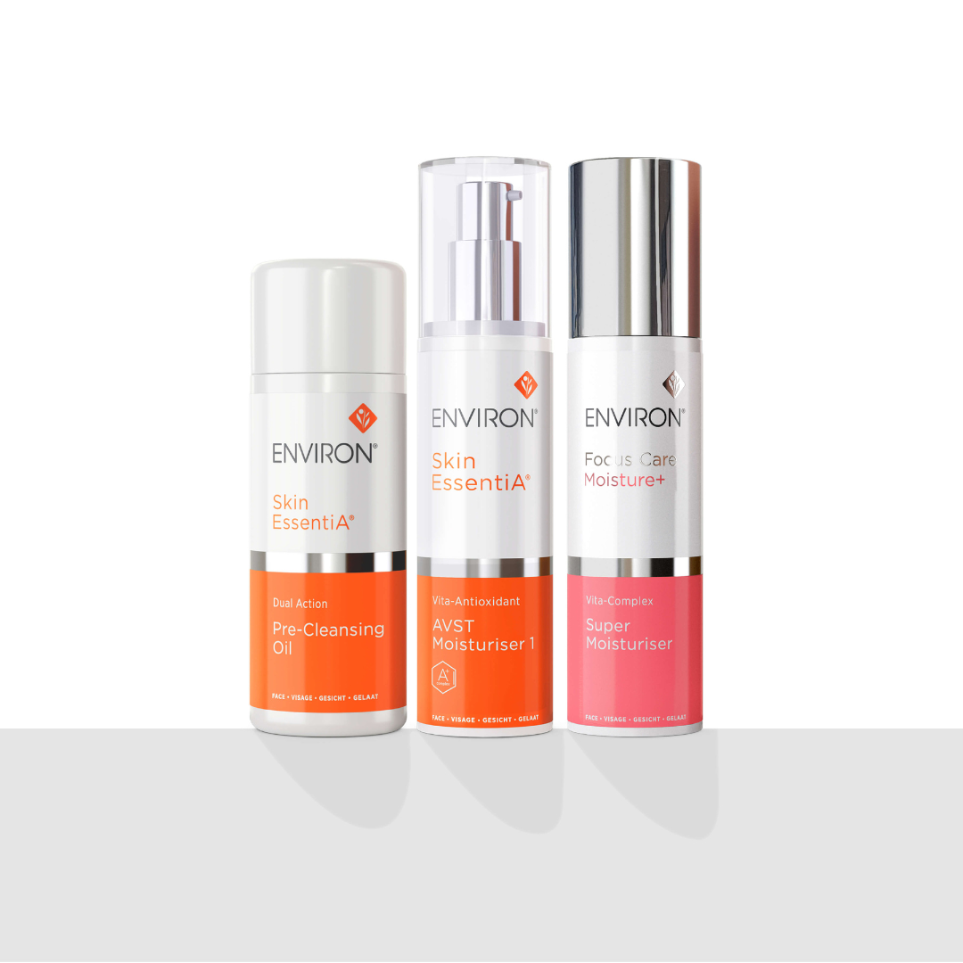 Environ Prep &amp; Hydrate Skin Essentials Kit (Pre Cleansing Oil, AVST, Super Moisturiser)