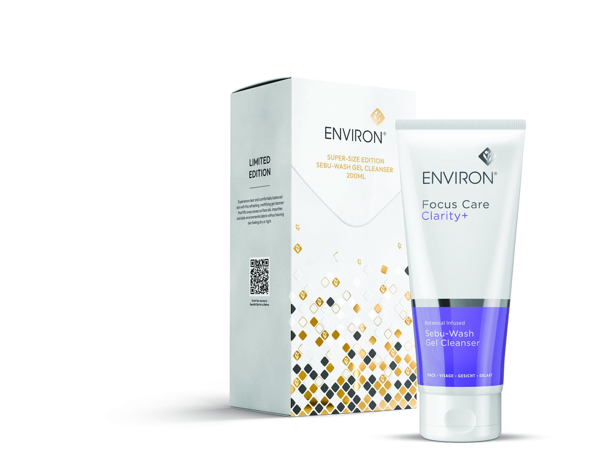 Environ Focus Care Clarity+ Botanical Infused Sebu-Wash Gel Cleanser 200ml Super Size Edition