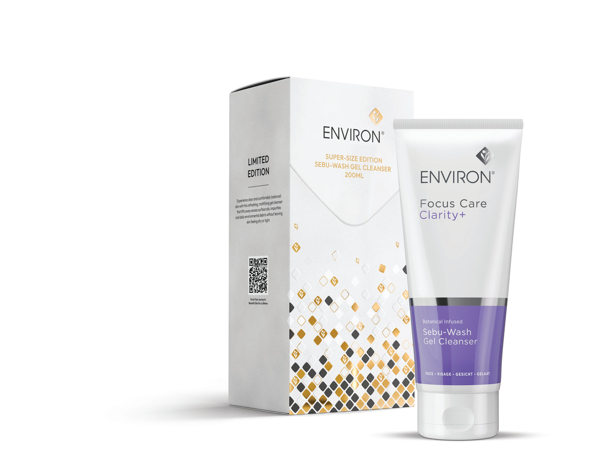 Environ Focus Care Clarity+ Botanical Infused Sebu-Wash Gel Cleanser 200ml Festive 2026 Super Size Edition