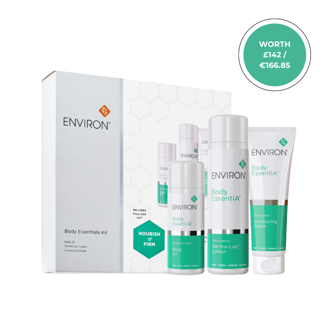 Environ Nourish & Firm Skin Essentials Kit (A, C, E Body Oil, Derma-Lac Lotion, Contouring Cream)